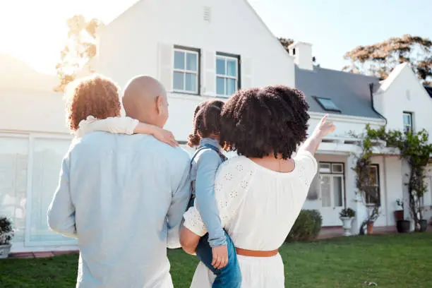 Family viewing a new home